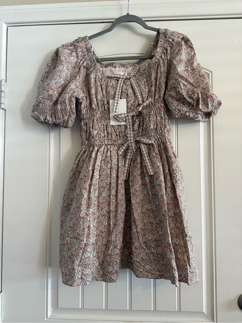 AUREUM Floral Smocked Mini Dress